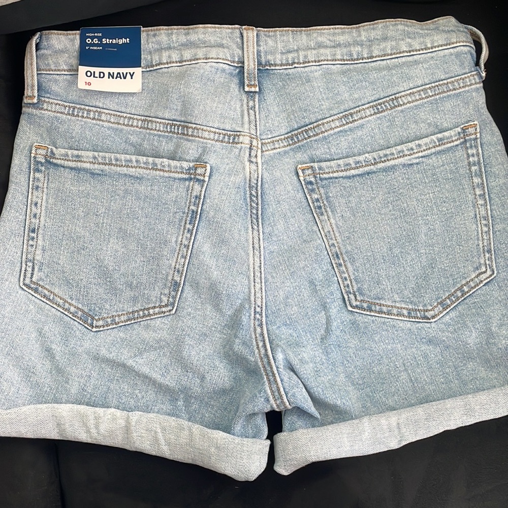 BNWT old navy straight high rise 5” denim shorts - Picture 4 of 4
